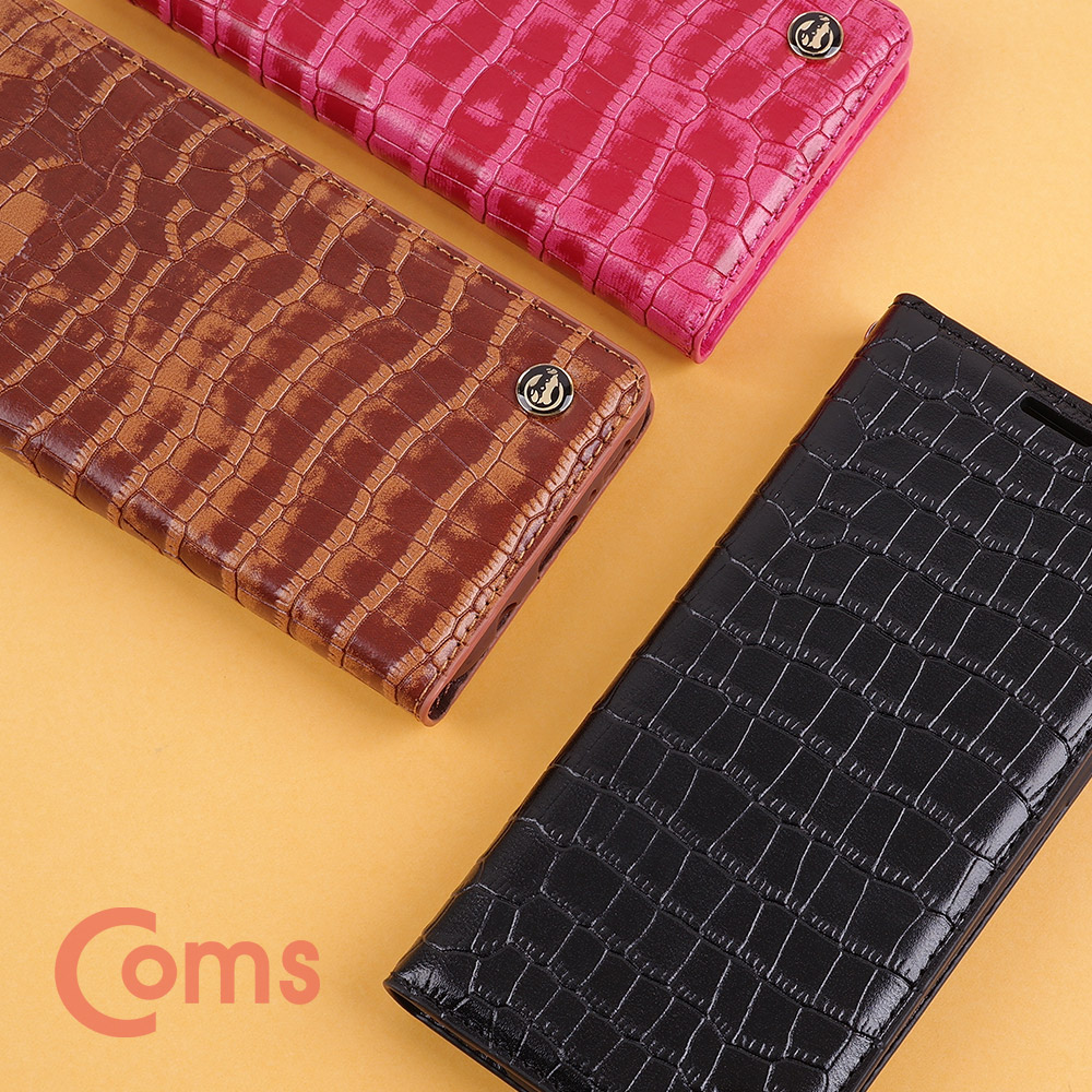 Coms 스마트폰 가죽케이스(폴더지갑) S8 P/Black/갤럭시