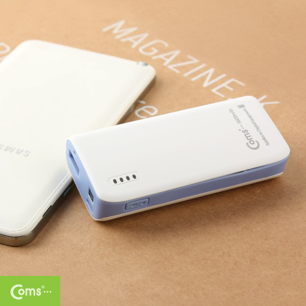 Coms 보조 배터리 / 비상 충전기(5600mAh)삼성 SDI 배터리사용,Micro B/USB충전,Blue