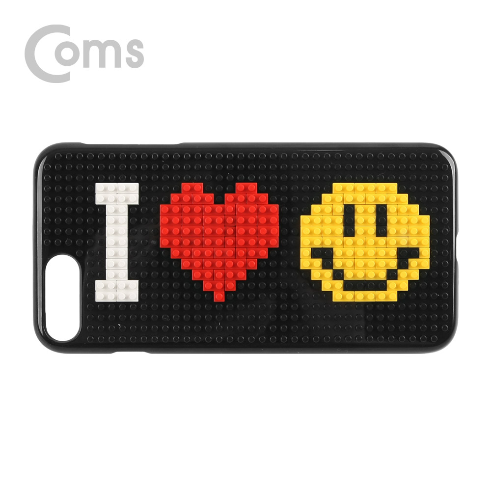 Coms IOS Phone 8Pin (8핀) 7/8 Plus 미니(나노) 블럭 케이스, Black