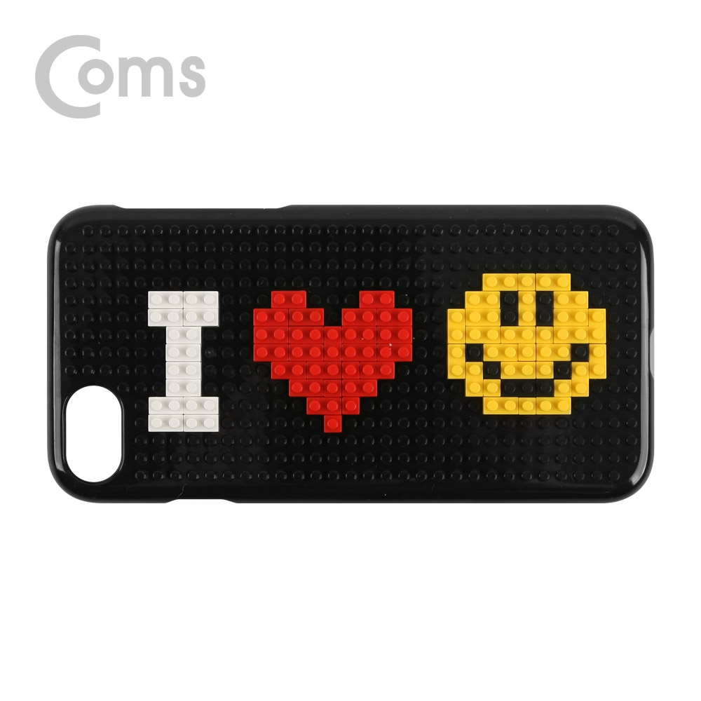Coms IOS Phone 8Pin (8핀) 7 미니(나노) 블럭 케이스, Black