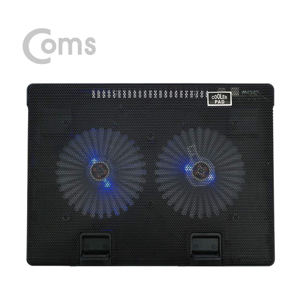 Coms 노트북 쿨러 / 쿨링패드 / 듀얼팬 / 저소음 / 17형 / Black