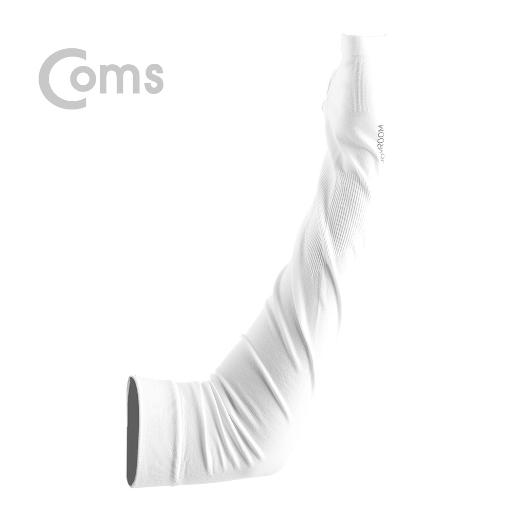 Coms 팔 토시(Ice Cool Sleeve) - White / 한 쌍 한 세트