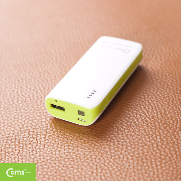 Coms 보조 배터리 / 비상 충전기(5600mAh)삼성 SDI 배터리사용,MicroB/USB충전,Green