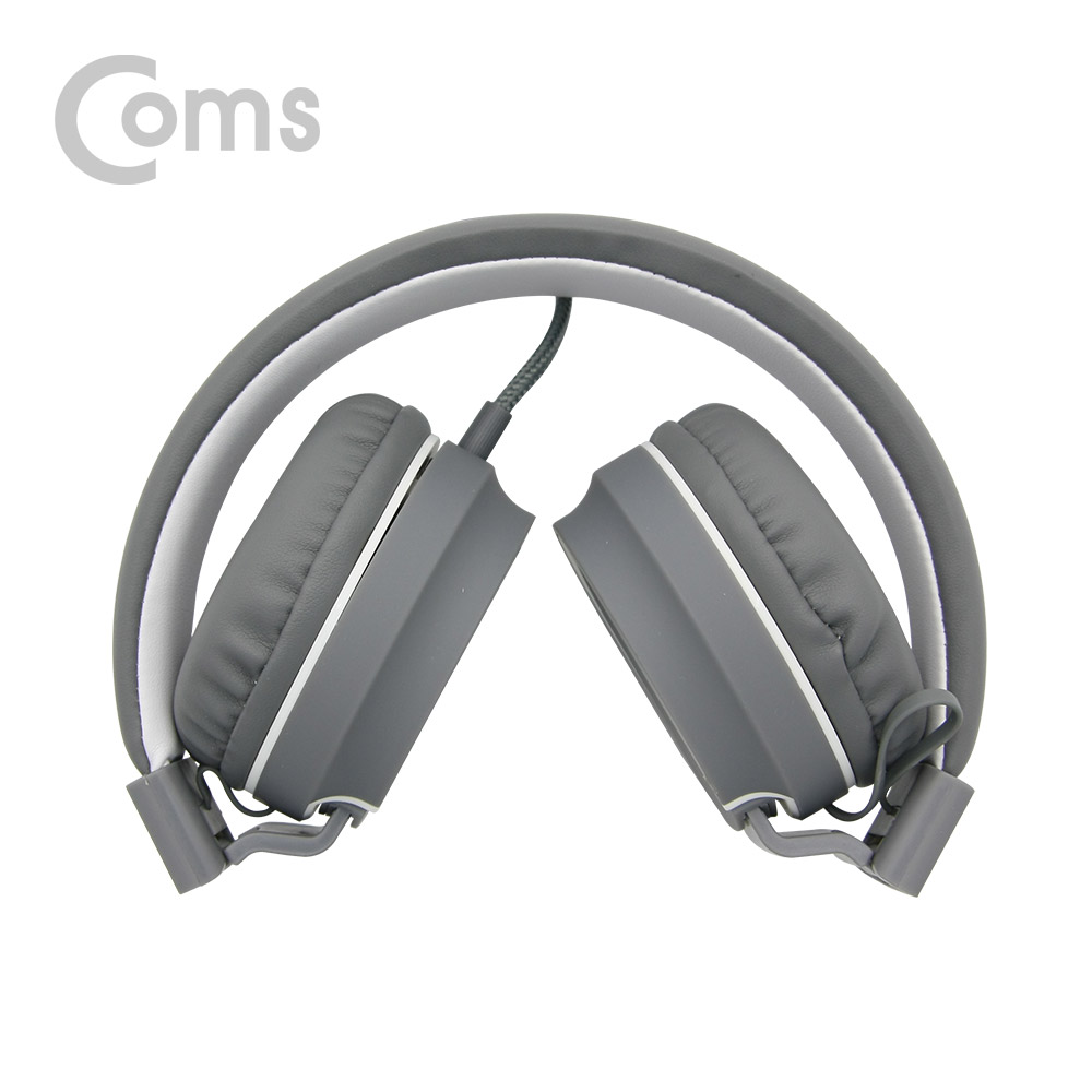 Coms 스마트폰용 접이식 헤드셋 / 그레이-화이트/스테레오/Stereo/4극