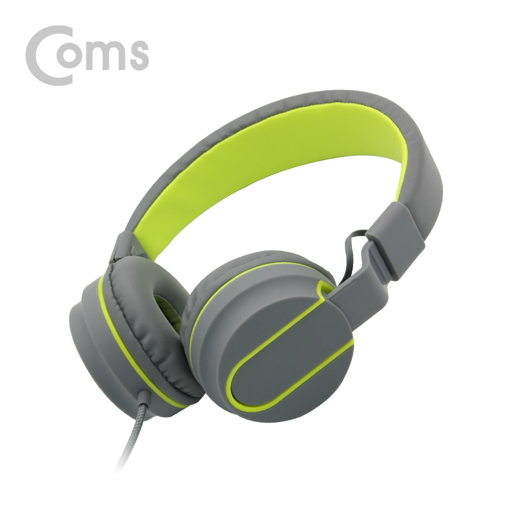 Coms 스마트폰용 접이식 헤드셋 / 그레이-옐로우