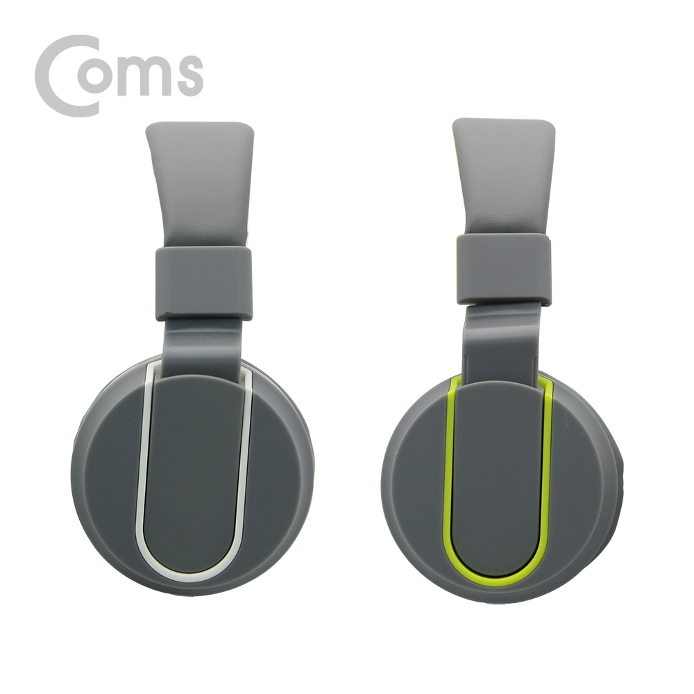 Coms 스마트폰용 접이식 헤드셋 / 그레이-옐로우