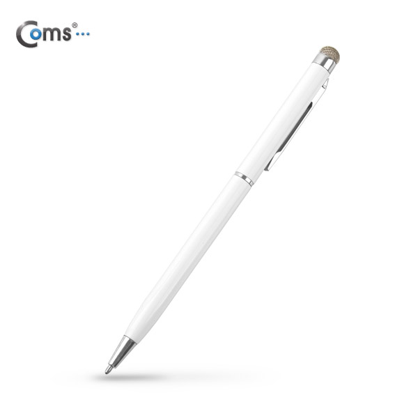 Coms 터치펜 정전식(Fiber/볼펜형), White