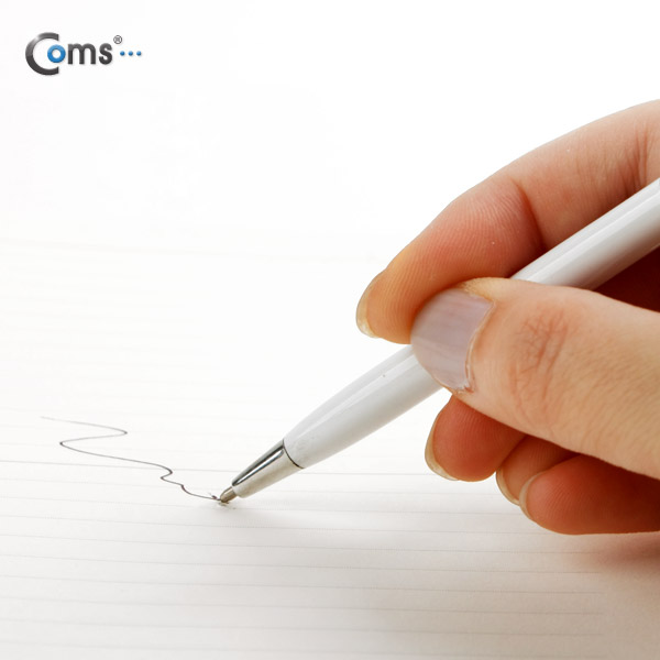 Coms 터치펜 정전식(Fiber/볼펜형), White