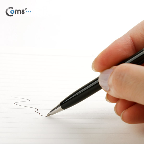 Coms 터치펜 정전식(Fiber/볼펜형), Black