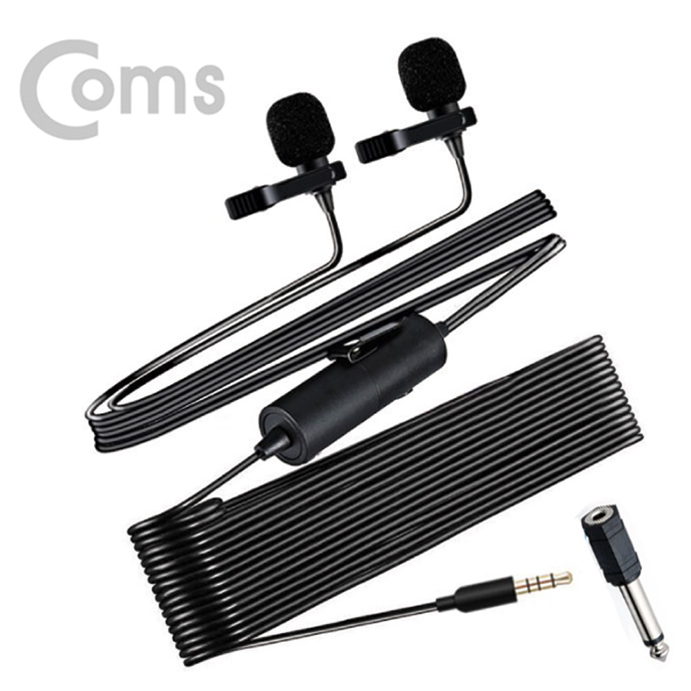 Coms 라이브 마이크로폰 / 듀얼 콘덴서 마이크 / 미니 / 클립형