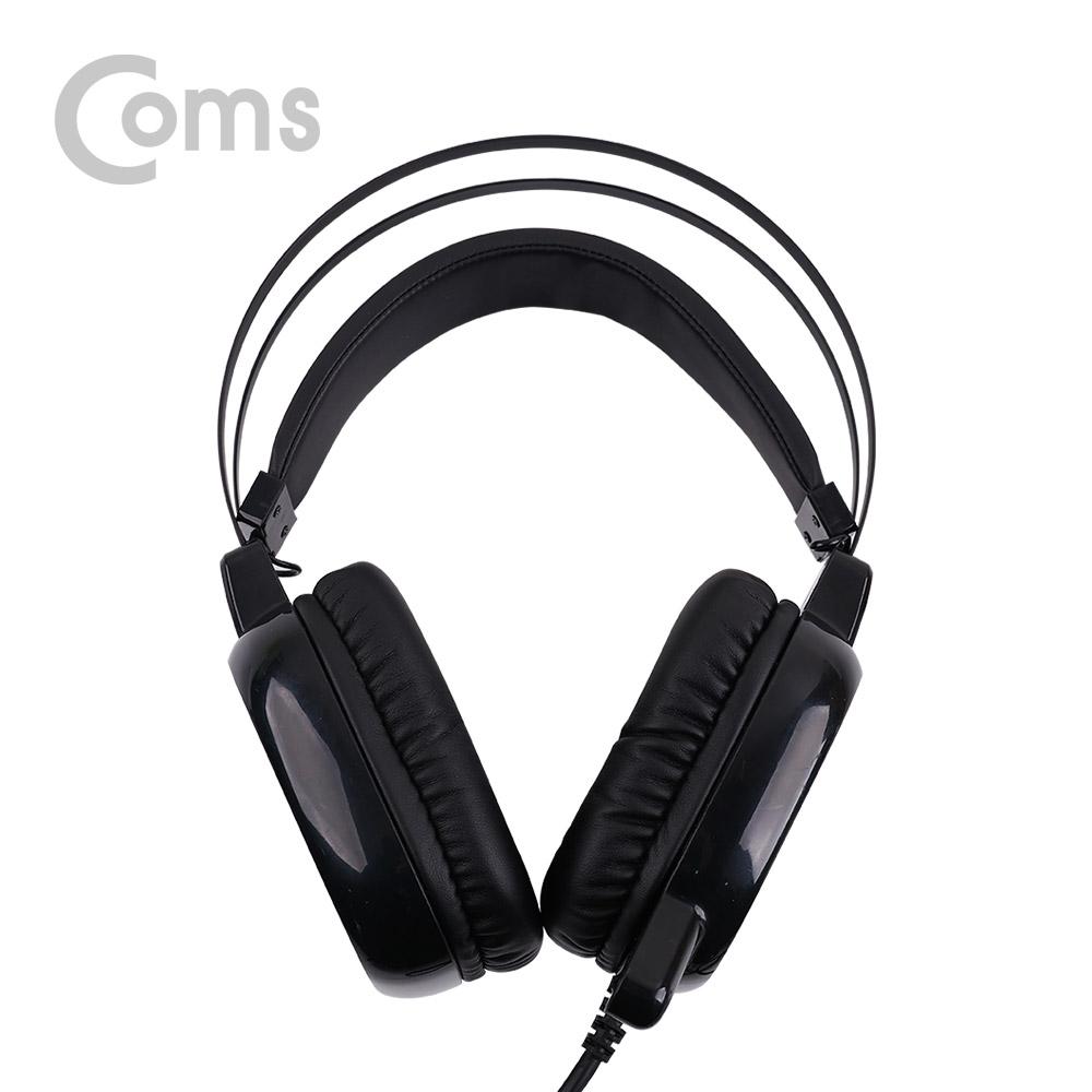 Coms LED 헤드셋 - Black / 스테레오 3.5/ 게임/ 음악감상
