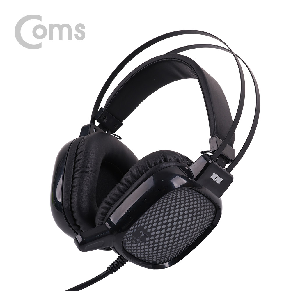 Coms LED 헤드셋 - Black / 스테레오 3.5/ 게임/ 음악감상