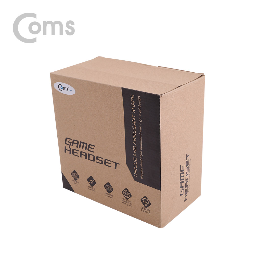 Coms LED 헤드셋 - Black / 스테레오 3.5/ 게임/ 음악감상