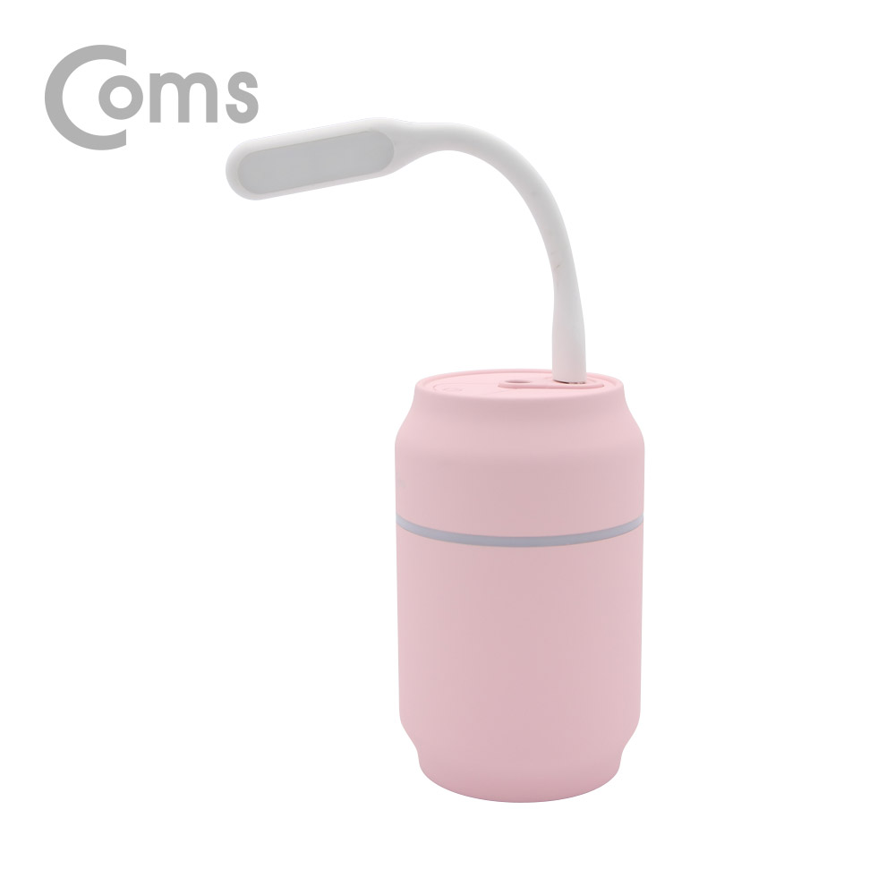 Coms 멀티 USB 가습기(가습기+선풍기+LED 라이트) Pink