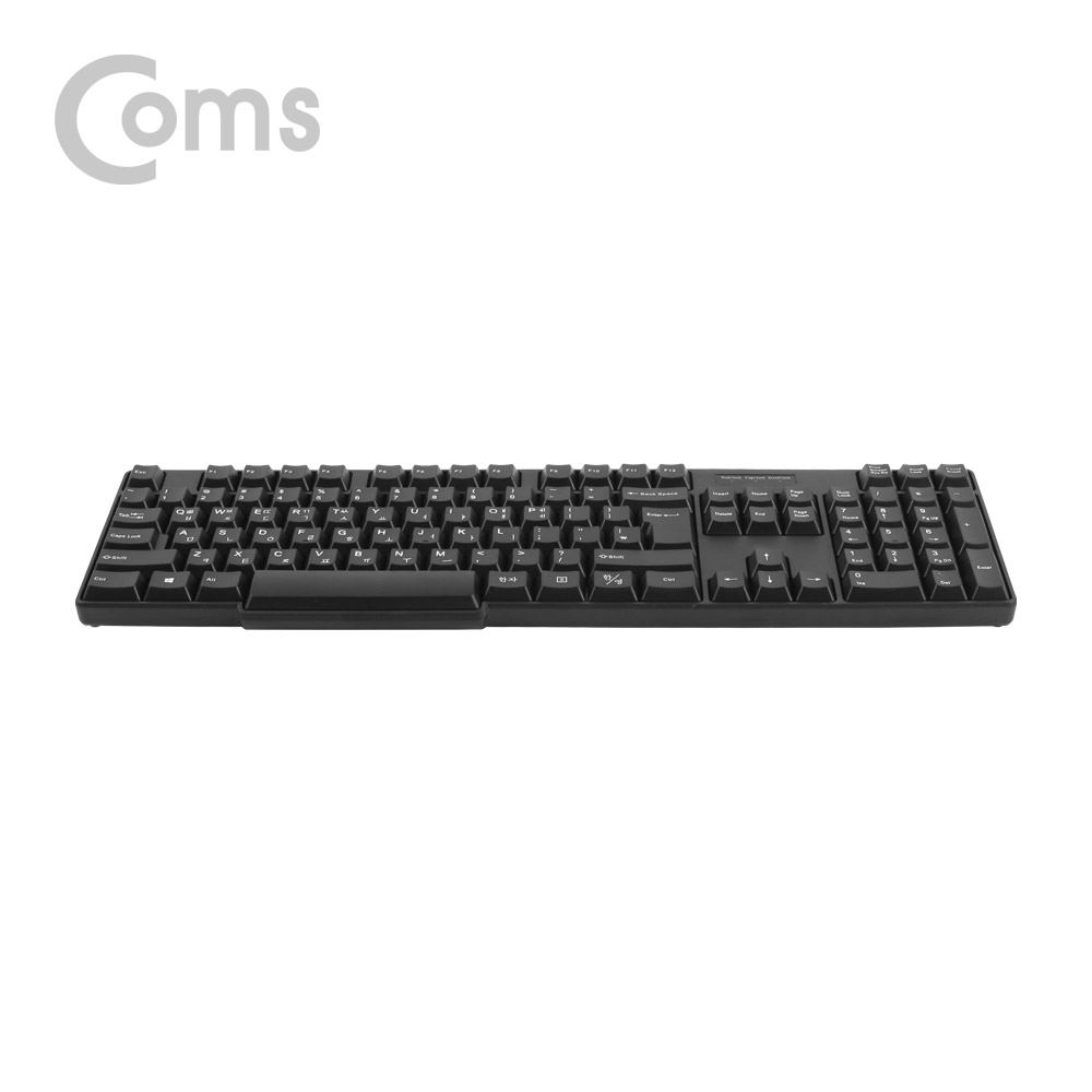 Coms USB 유선 키보드 / 멤브레인 / 104키 / USB 2.0 / 블랙 컬러