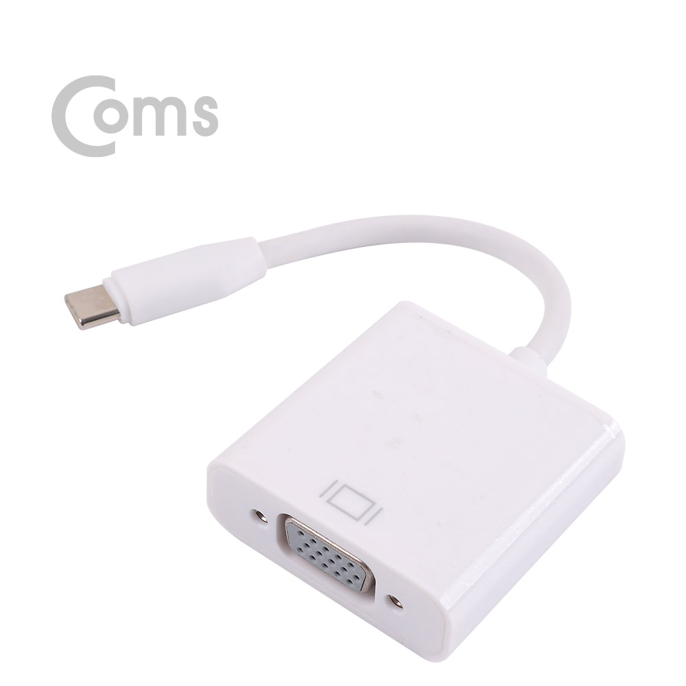 Coms USB 3.1 Type C to VGA Audio(Aux) 변환 컨버터