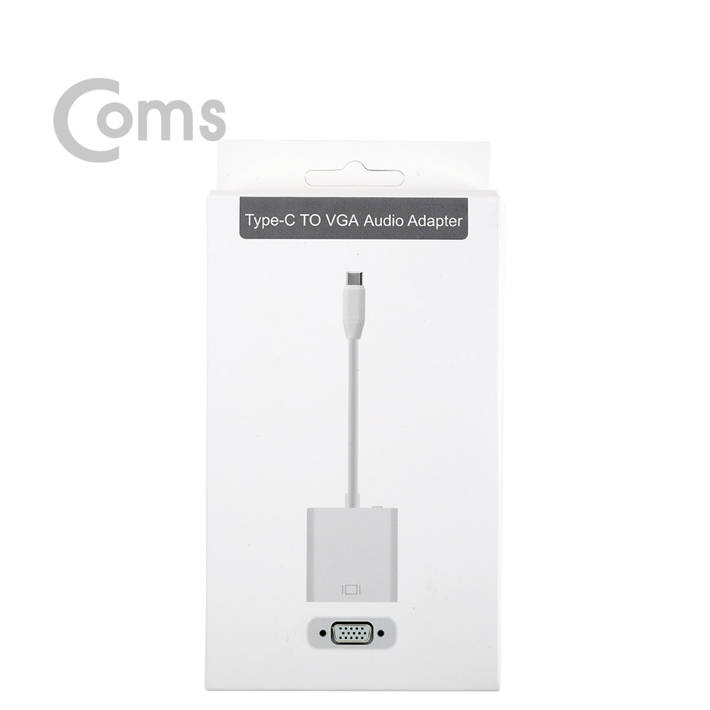 Coms USB 3.1 Type C to VGA Audio(Aux) 변환 컨버터