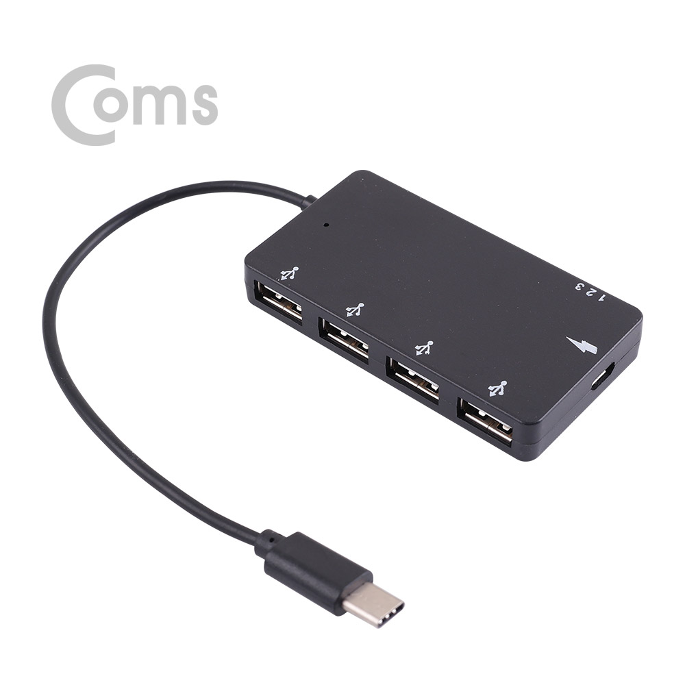 Coms USB 3.1(Type C) 4포트 허브 / USB 2.0 4Port / 무전원 & 유전원 가능