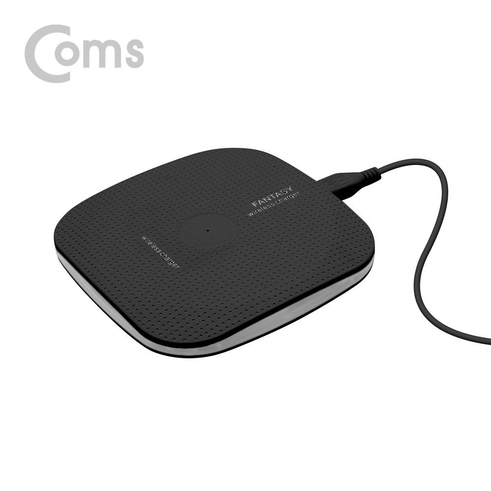 Coms 스마트폰 무선 충전기 / 충전패드 / 5V - 1A / Qi 규격 / Black