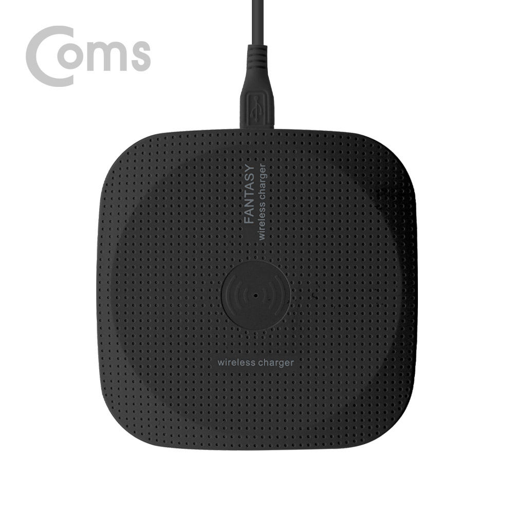 Coms 스마트폰 무선 충전기 / 충전패드 / 5V - 1A / Qi 규격 / Black