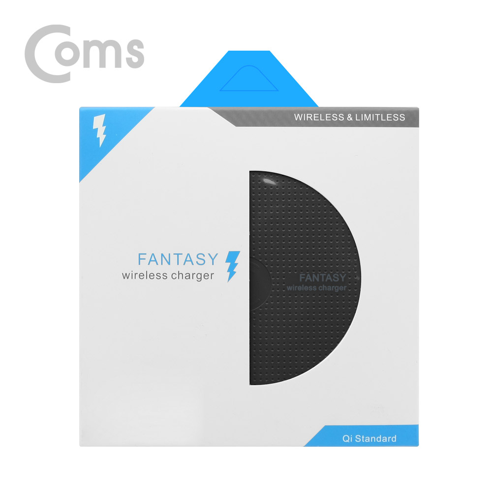 Coms 스마트폰 무선 충전기 / 충전패드 / 5V - 1A / Qi 규격 / Black