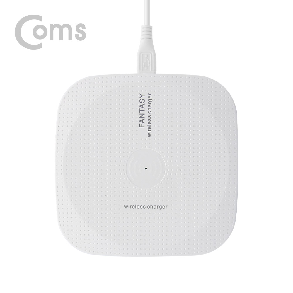 Coms 스마트폰 무선 충전기 / 충전패드 / 5V - 1A / Qi 규격 / White