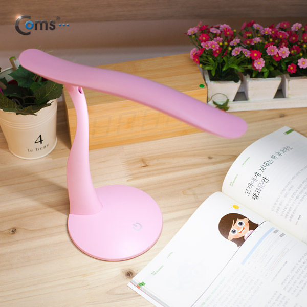 Coms USB 램프(스탠드형/유선형) Pink