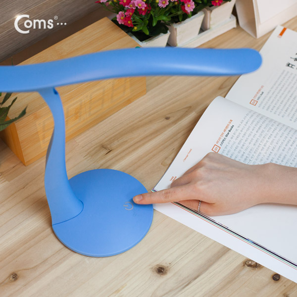 Coms USB 램프(스탠드형/유선형) Blue