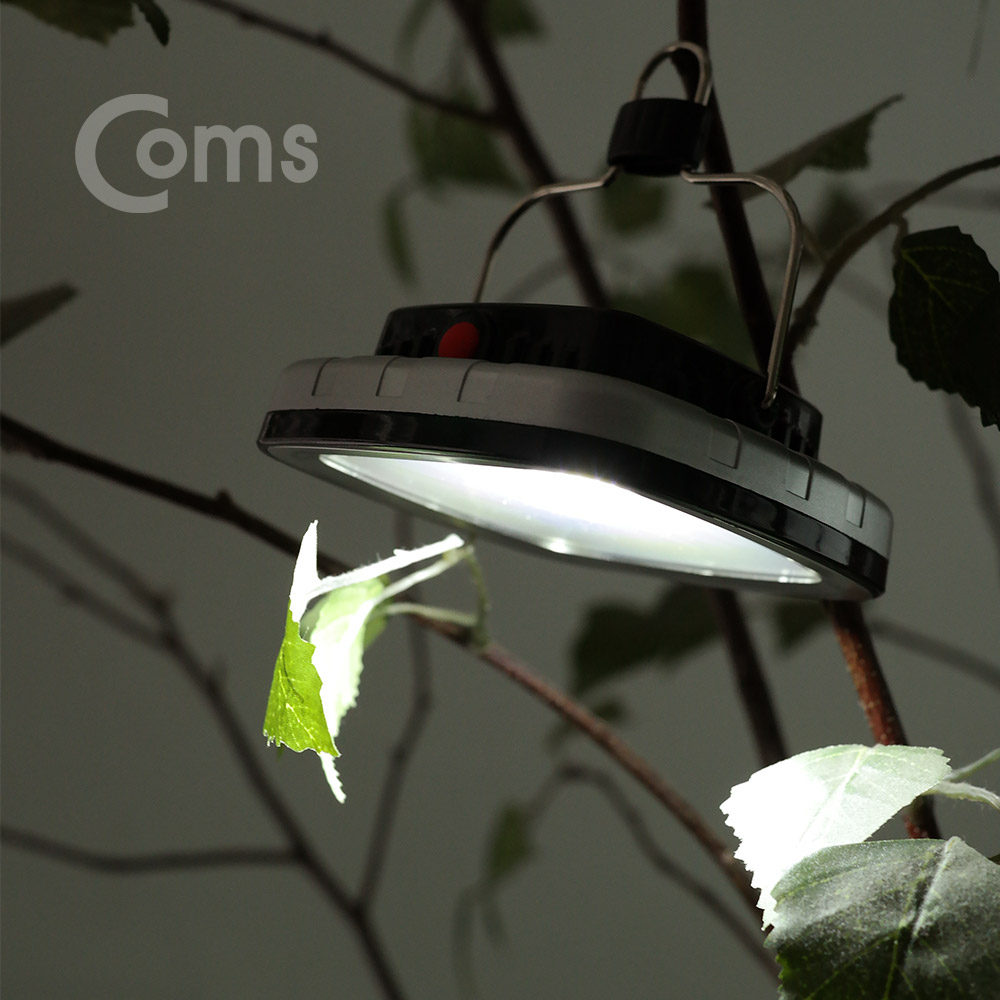 Coms 태양광 라이트, LED 랜턴 / COB 타입 / 캠핑 레저 필수품 / 3W / LED 램프