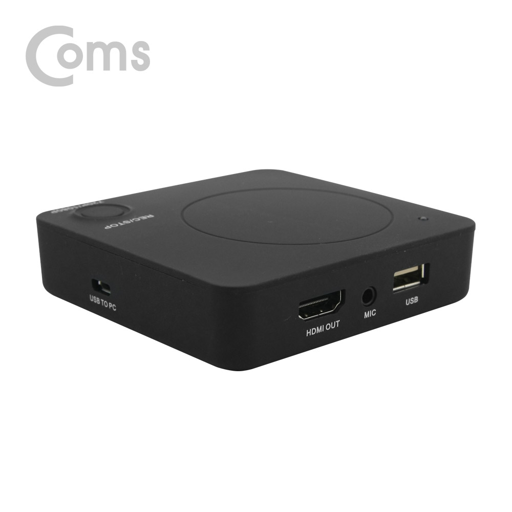 Coms HDMI 캡쳐(HD Video) / Full HD 1080P@30Hz 지원 / Mic 지원 / PC 저장기능