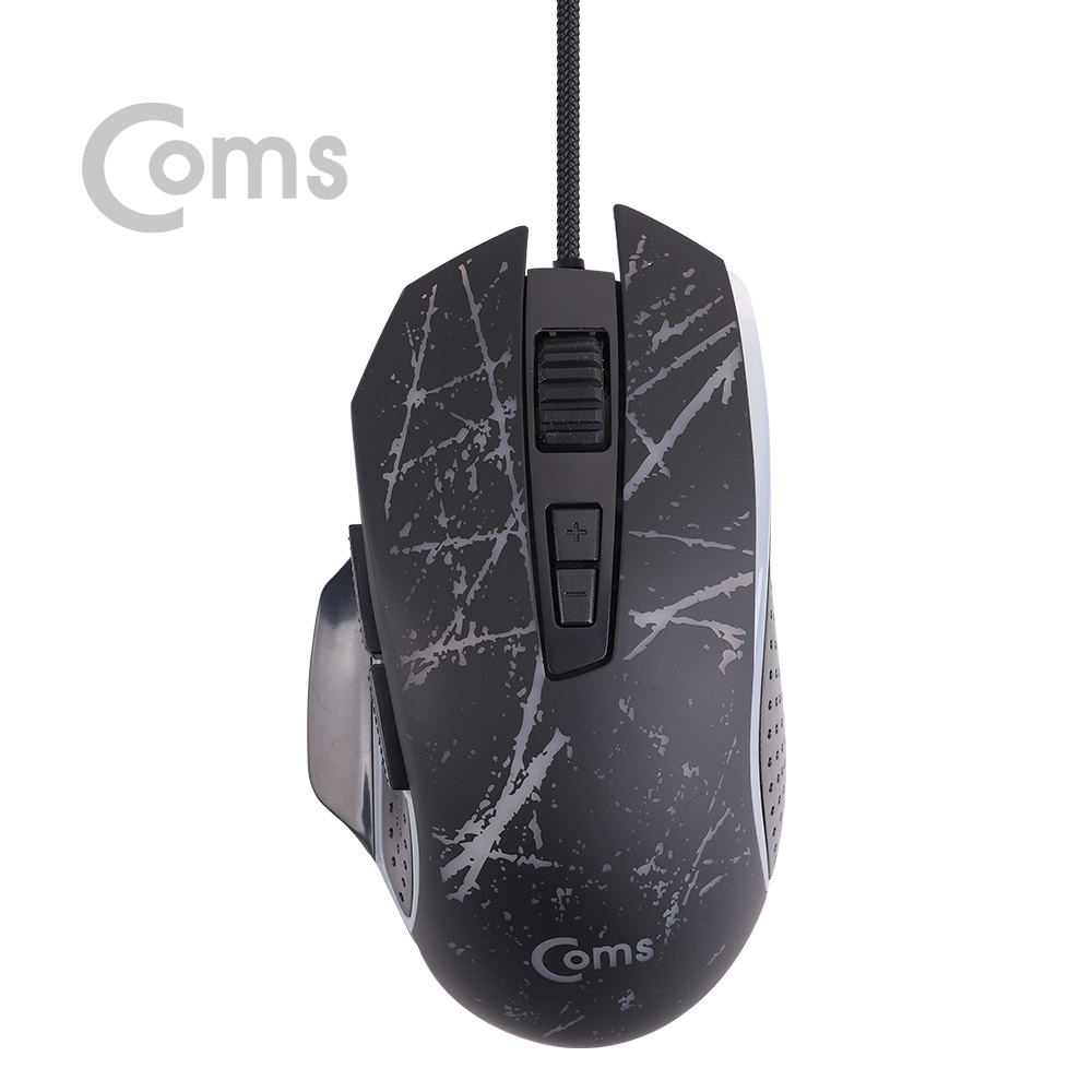 Coms 게이밍(사무용) 마우스 / 4 Color LED 변환 / 6버튼 / 4단 DPI(최대 3200) / 인체공학적