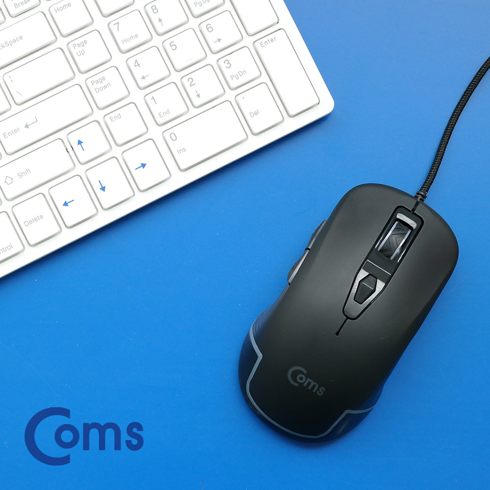 Coms 게이밍(사무용) 마우스 / 4 Color LED 변환 / 5버튼 / 4단 DPI (최대 3200)