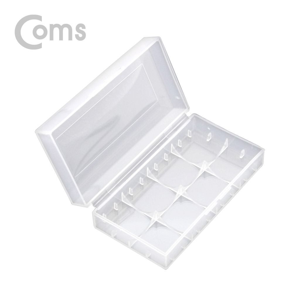 Coms 건전지 케이스 투명 / 18650 2개 보관용