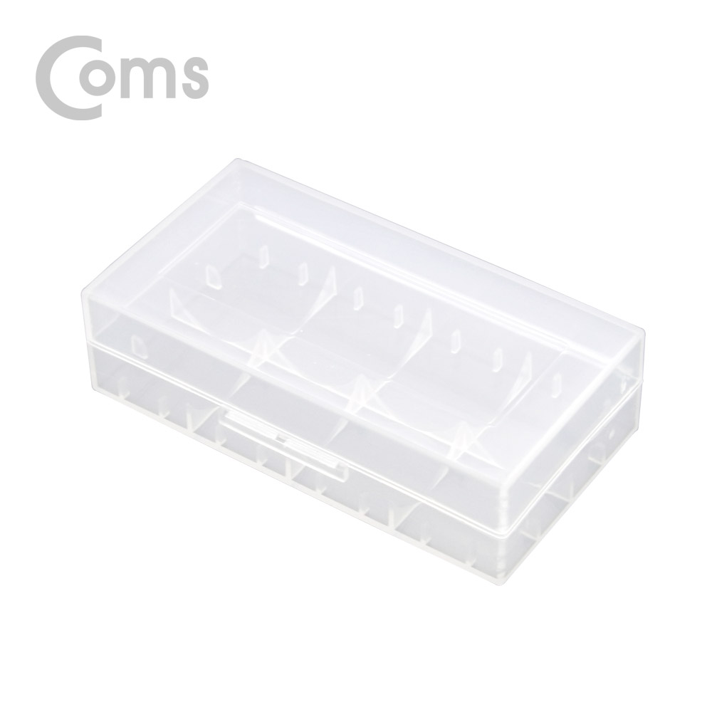 Coms 건전지 케이스 투명 / 18650 2개 보관용