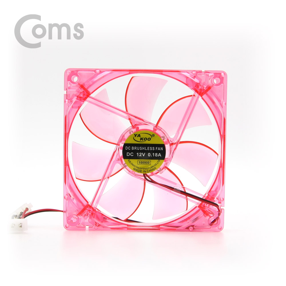 Coms 쿨러 케이스용 CASE / (IDE 4P) 투명 Red / 120mm