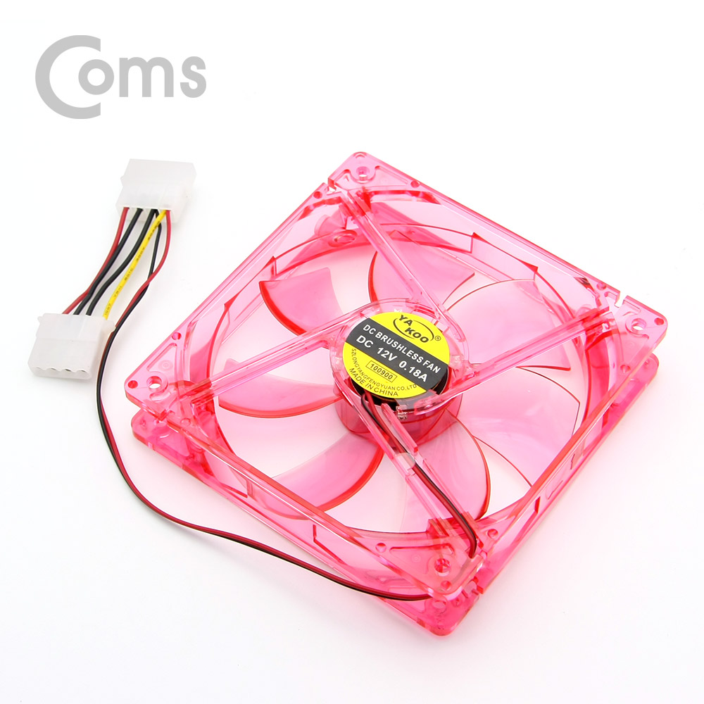 Coms 쿨러 케이스용 CASE / (IDE 4P) 투명 Red / 120mm