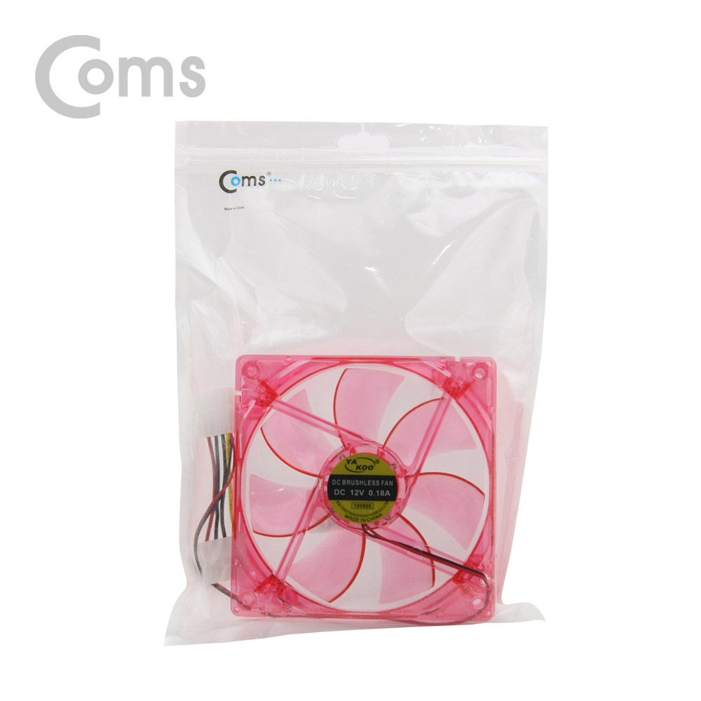 Coms 쿨러 케이스용 CASE / (IDE 4P) 투명 Red / 120mm