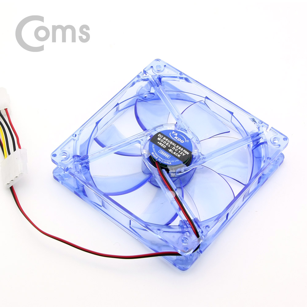 Coms 쿨러 케이스용 CASE / (IDE 4P) 투명 Blue / 120mm