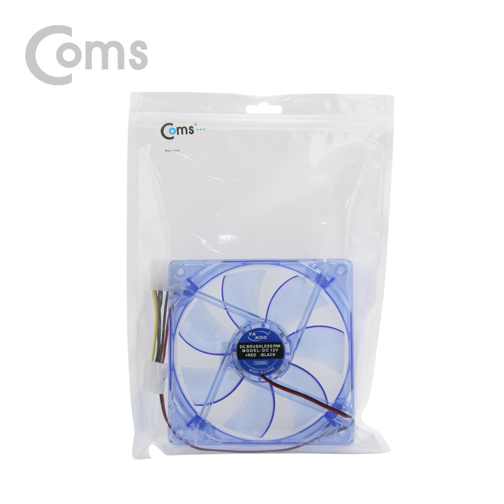Coms 쿨러 케이스용 CASE / (IDE 4P) 투명 Blue / 120mm