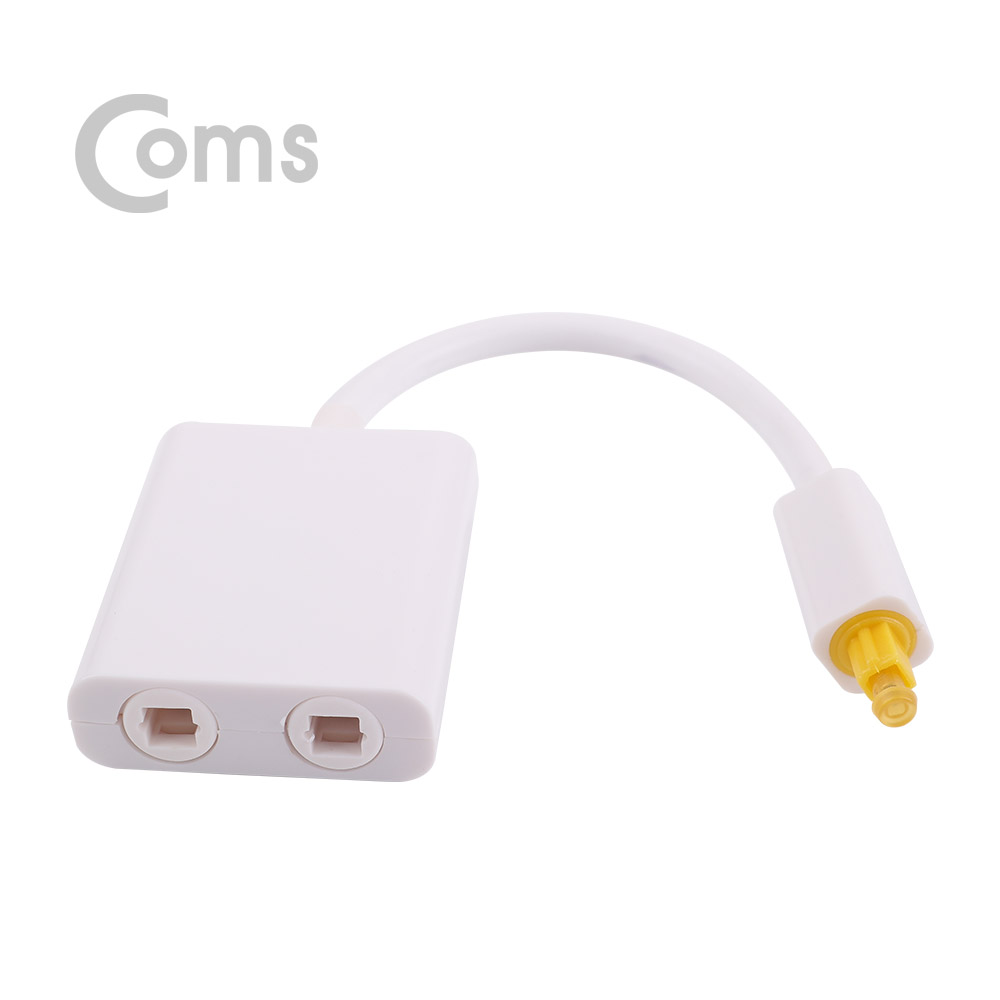Coms 오디오광 Optical 분배기 1:2 케이블형, 흰색 Toslink(M)-Toslink(F) x 2 /토스링크 / Optical