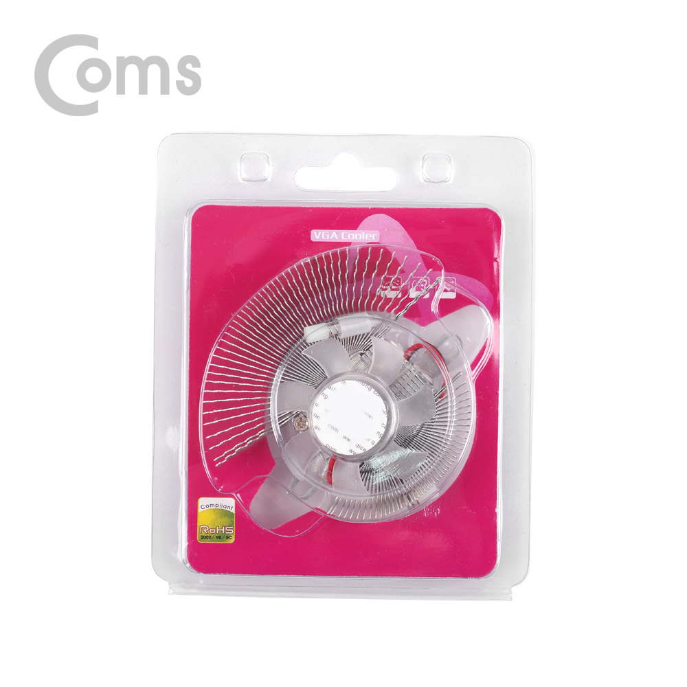 Coms 쿨러 VGA / DC 12V / 팬 지름 45mm / 2핀 커넥터 / 장착규격 55mm / 방열판