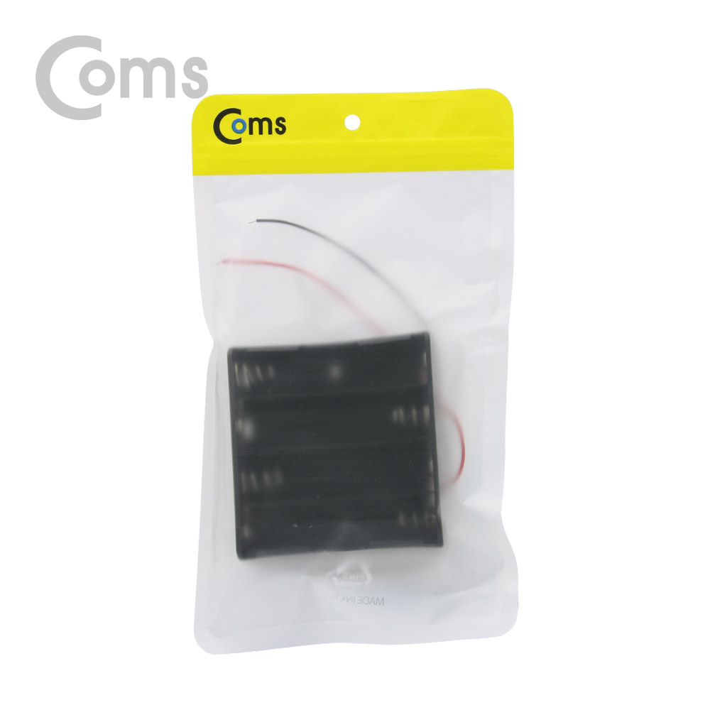Coms 배터리 홀더(18650) 4구/2선 전원 15cm