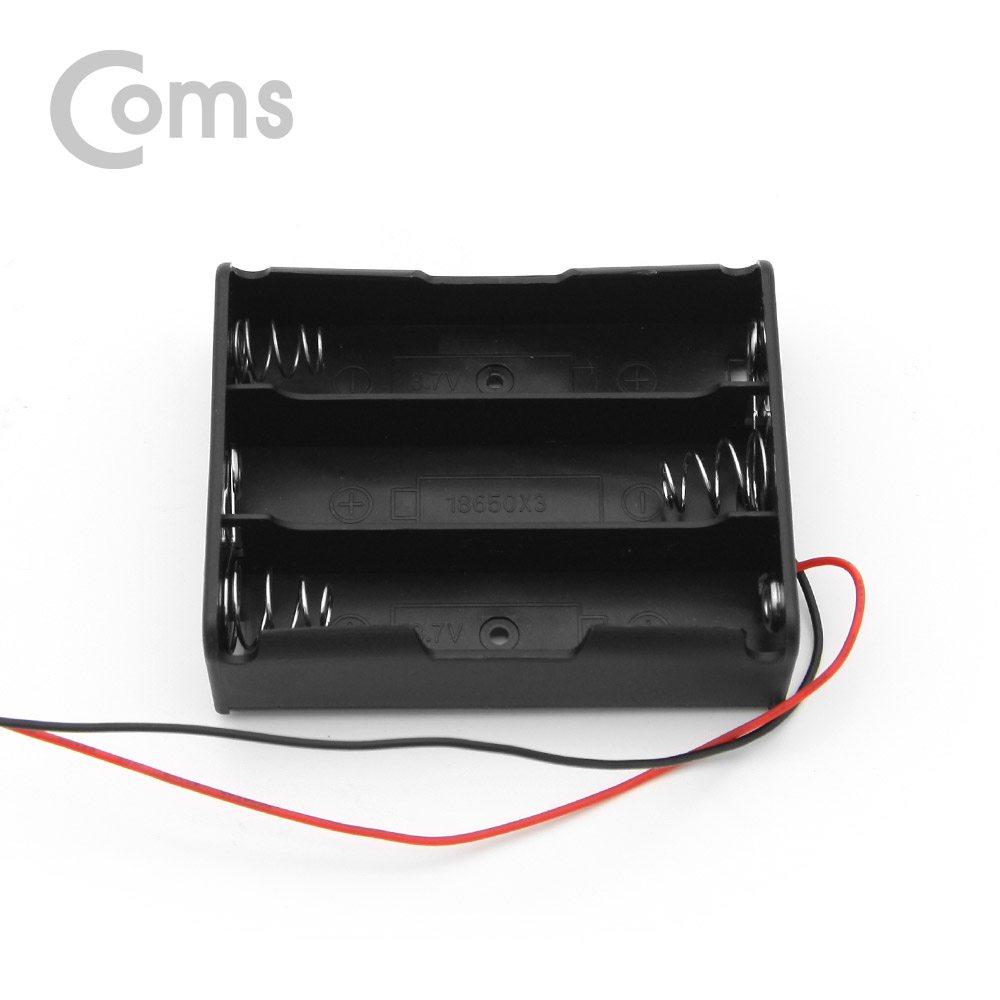 Coms 배터리 홀더(18650) 3구/2선 전원 15cm