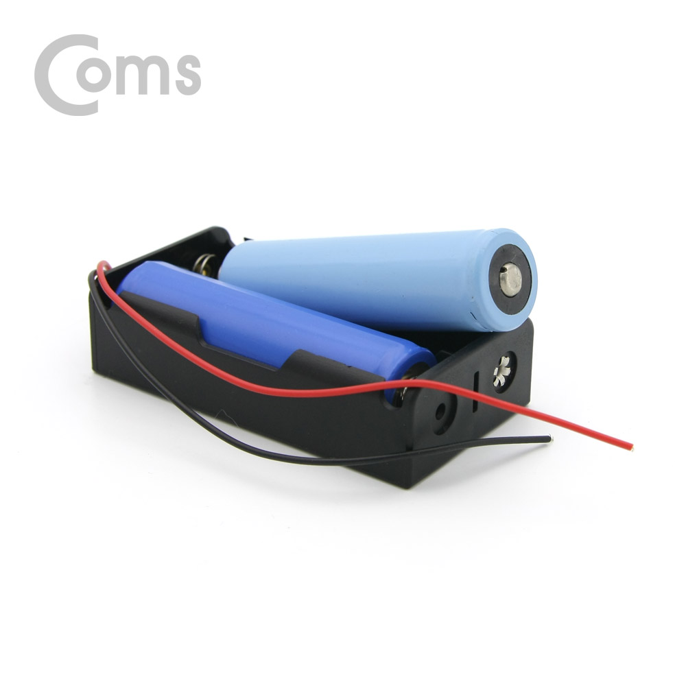 Coms 배터리 홀더(18650) 2구/2선 전원 15cm