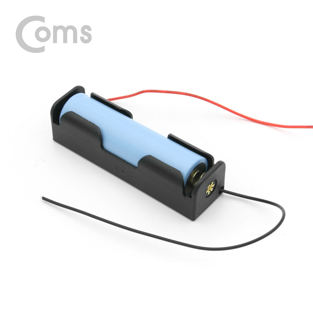 Coms 배터리 홀더(18650) 1구/2선 전원 15cm