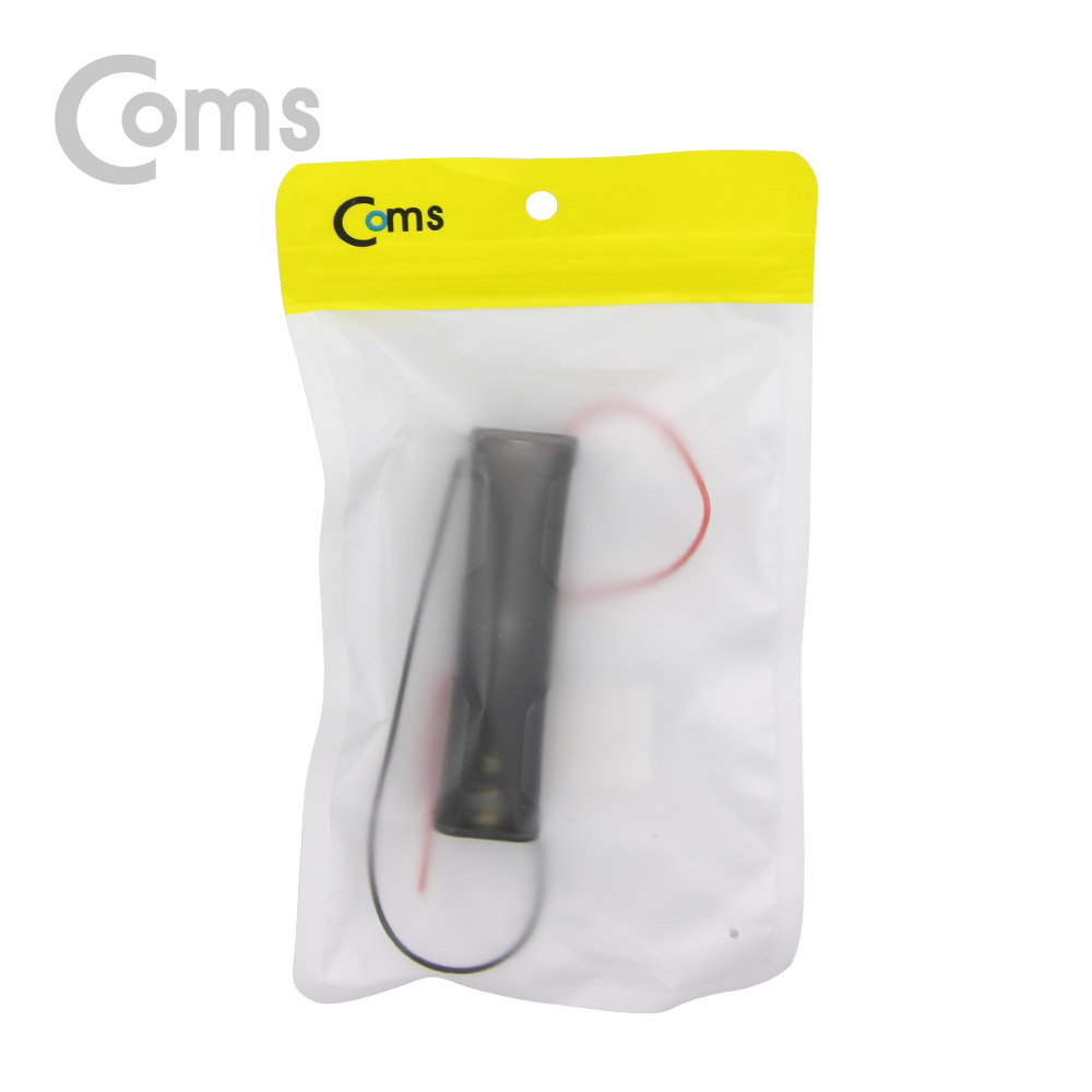 Coms 배터리 홀더(18650) 1구/2선 전원 15cm