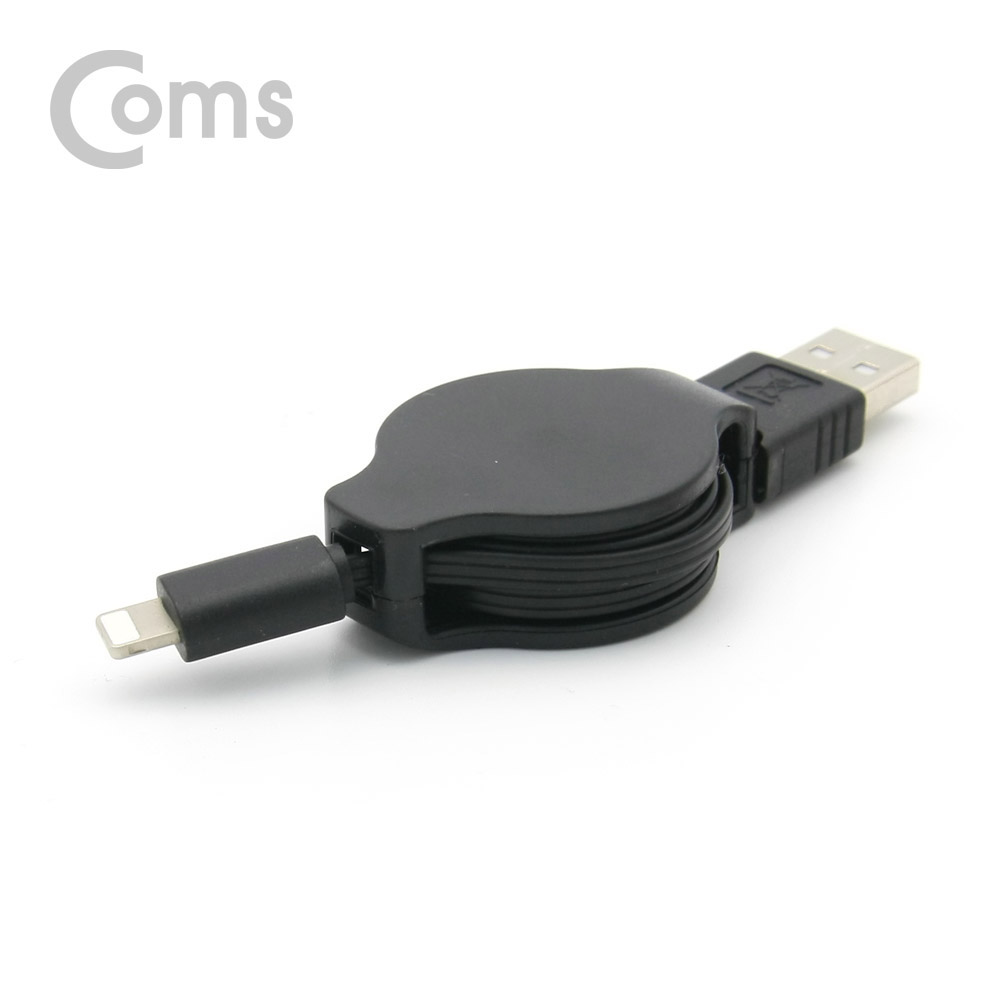 Coms USB IOS 8핀 (8Pin) 자동감김 케이블(전원/데이터) 1M / USB A(M) to 8P(M)