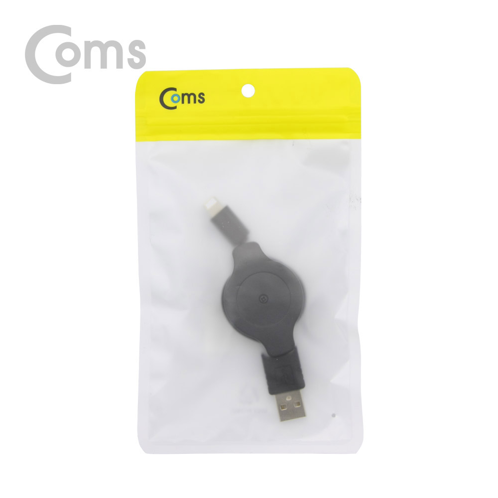 Coms USB IOS 8핀 (8Pin) 자동감김 케이블(전원/데이터) 1M / USB A(M) to 8P(M)