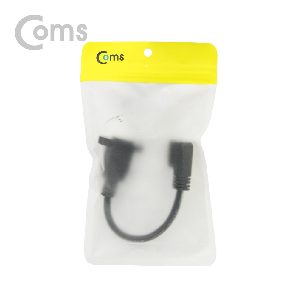 Coms HDMI 연장 젠더, HDMI(M)좌향꺾임(꺽임) / HDMI(F)포트형, 4K2K 60Hz, 15cm