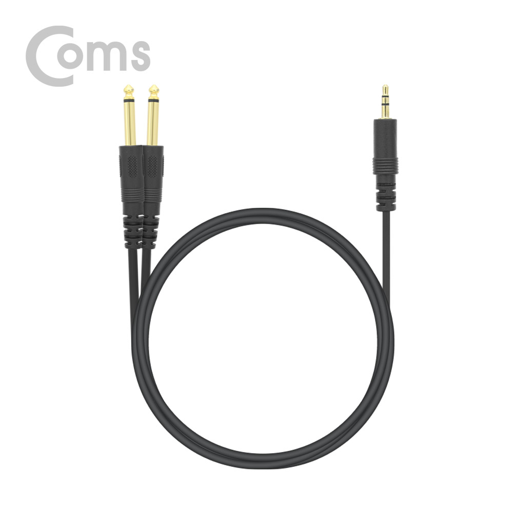 Coms 모노 Y 케이블 (Mono 6.5M x 2 / ST 3.5M) 1.5M